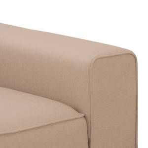 Ecksofa Ampio II Webstoff Stoff Floreana: Kamel - Longchair davorstehend links - Grau