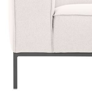 Ecksofa Ampio II Webstoff Stoff Floreana: Beige - Longchair davorstehend rechts - Grau