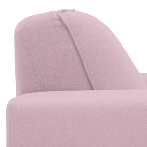 Hoekbank Ampio II geweven stof Stof Floreana: Roze - Longchair vooraanzicht links - Grijs