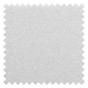 Ecksofa Ampio II Webstoff Stoff Floreana: Weiß - Longchair davorstehend rechts - Grau