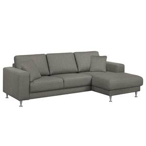 Ecksofa Arietta II Strukturstoff Fango - Longchair davorstehend rechts