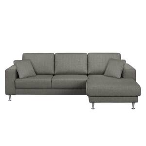 Ecksofa Arietta II Strukturstoff Fango - Longchair davorstehend rechts