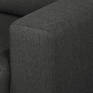 Ecksofa Arietta II Strukturstoff Anthrazit - Longchair davorstehend links