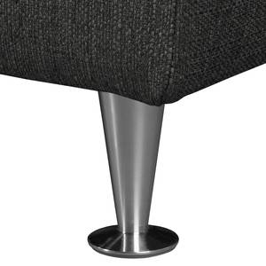 Ecksofa Arietta II Strukturstoff Anthrazit - Longchair davorstehend links