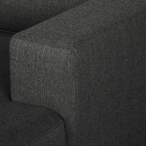 Ecksofa Arietta II Strukturstoff Anthrazit - Longchair davorstehend rechts