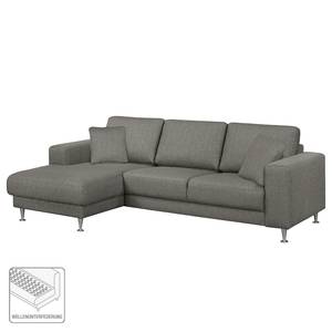 Ecksofa Arietta II Strukturstoff Fango - Longchair davorstehend links