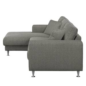 Ecksofa Arietta II Strukturstoff Fango - Longchair davorstehend links