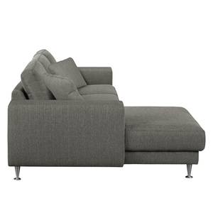 Ecksofa Arietta II Strukturstoff Fango - Longchair davorstehend links