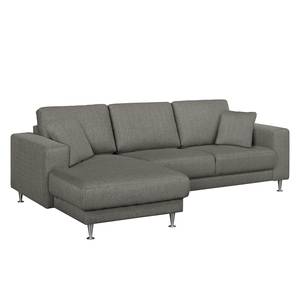 Ecksofa Arietta II Strukturstoff Fango - Longchair davorstehend links