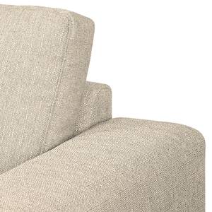 Hoekbank Arietta II structuurstof - Licht beige - Longchair vooraanzicht rechts