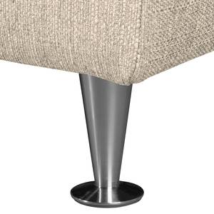 Hoekbank Arietta II structuurstof - Licht beige - Longchair vooraanzicht rechts