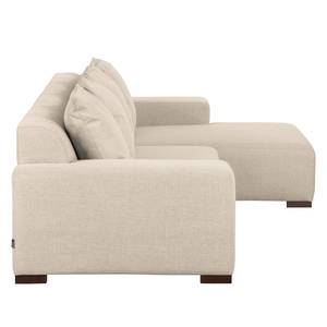 Ecksofa Arrimal II Webstoff Longchair/Ottomane davorstehend rechts - Creme