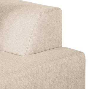 Ecksofa Arrimal II Webstoff Longchair/Ottomane davorstehend rechts - Creme