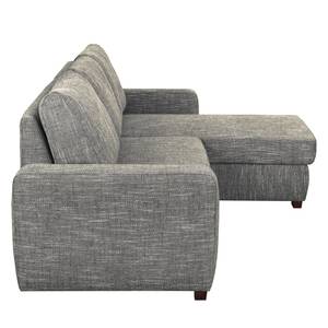 Ecksofa Arveda (mit Schlaffunktion) Strukturstoff - Grau - Longchair davorstehend rechts