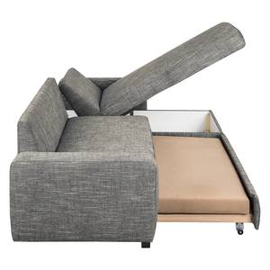 Ecksofa Arveda (mit Schlaffunktion) Strukturstoff - Grau - Longchair davorstehend rechts