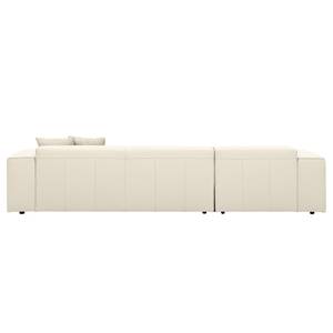 Ecksofa Atlanta Echtleder Echtleder Gad: Creme - Longchair davorstehend links