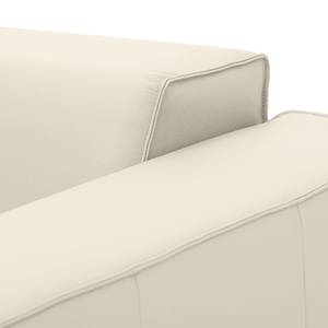 Ecksofa Atlanta Echtleder Echtleder Gad: Creme - Longchair davorstehend links