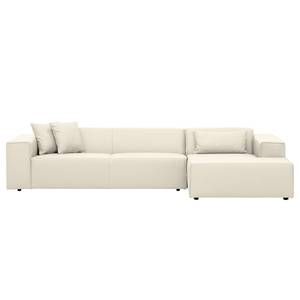 Ecksofa Atlanta Echtleder Echtleder Gad: Creme - Longchair davorstehend rechts