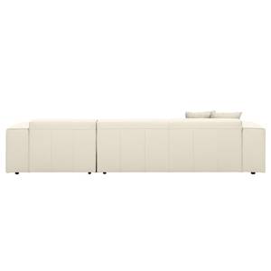 Ecksofa Atlanta Echtleder Echtleder Gad: Creme - Longchair davorstehend rechts