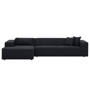 Ecksofa Atlanta Webstoff Stoff Ramira: Anthrazit - Longchair davorstehend links