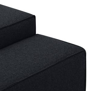 Ecksofa Atlanta Webstoff Stoff Ramira: Anthrazit - Longchair davorstehend rechts