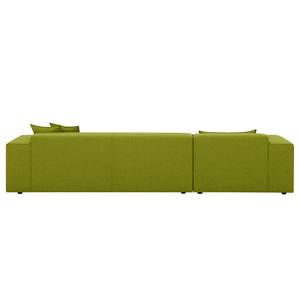 Ecksofa Atlanta Webstoff Stoff Ramira: Limette - Longchair davorstehend links