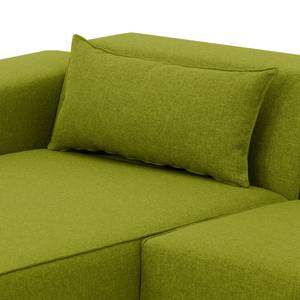 Ecksofa Atlanta Webstoff Stoff Ramira: Limette - Longchair davorstehend links