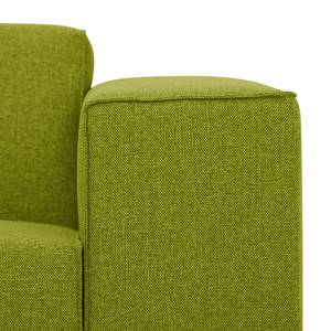 Ecksofa Atlanta Webstoff Stoff Ramira: Limette - Longchair davorstehend links