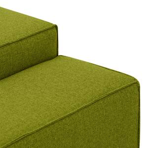 Ecksofa Atlanta Webstoff Stoff Ramira: Limette - Longchair davorstehend rechts