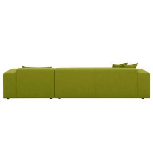 Ecksofa Atlanta Webstoff Stoff Ramira: Limette - Longchair davorstehend rechts