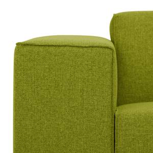 Ecksofa Atlanta Webstoff Stoff Ramira: Limette - Longchair davorstehend rechts