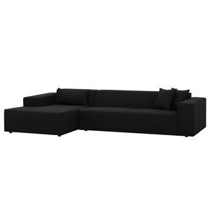 Ecksofa Atlanta Webstoff Stoff Selva: Anthrazit - Longchair davorstehend links