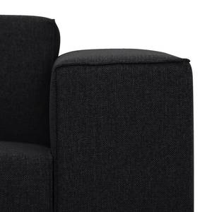 Ecksofa Atlanta Webstoff Stoff Selva: Anthrazit - Longchair davorstehend links