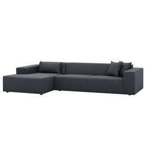 Ecksofa Atlanta Webstoff Webstoff Milan: Anthrazit - Longchair davorstehend links