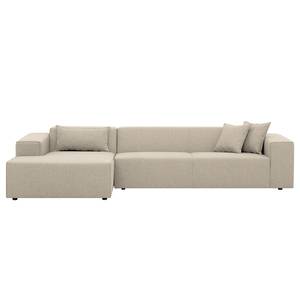 Ecksofa Atlanta Webstoff Stoff Selva: Beige - Longchair davorstehend links