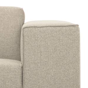 Hoekbank Atlanta geweven stof Stof Selva: Beige - Longchair vooraanzicht links