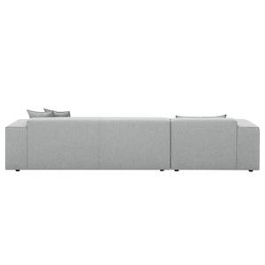 Ecksofa Atlanta Webstoff Stoff Selva: Silbergrau - Longchair davorstehend links