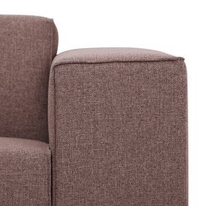 Ecksofa Atlanta Webstoff Webstoff Milan: Grau-Braun - Longchair davorstehend links