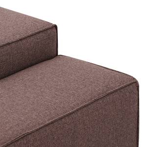 Ecksofa Atlanta Webstoff Webstoff Milan: Grau-Braun - Longchair davorstehend links