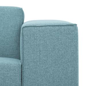 Ecksofa Atlanta Webstoff Stoff Selva: Hellblau - Longchair davorstehend links