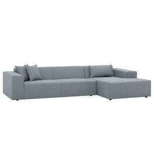 Ecksofa Atlanta Webstoff Stoff Selva: Grau - Longchair davorstehend rechts