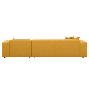 Ecksofa Atlanta Webstoff Stoff Selva: Senfgelb - Longchair davorstehend rechts