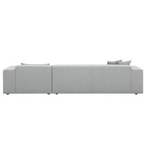 Ecksofa Atlanta Webstoff Stoff Selva: Silbergrau - Longchair davorstehend rechts