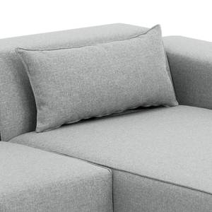 Ecksofa Atlanta Webstoff Stoff Selva: Silbergrau - Longchair davorstehend rechts