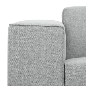 Ecksofa Atlanta Webstoff Stoff Selva: Silbergrau - Longchair davorstehend rechts