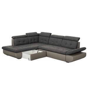 Ecksofa Moco II (mit Schlaffunktion) Braun - Textil - 296 x 95 x 228 cm