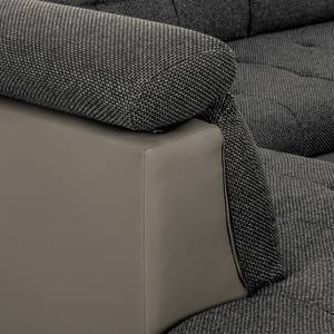 Ecksofa Auletta Webstoff Braun - Textil - 296 x 95 x 228 cm