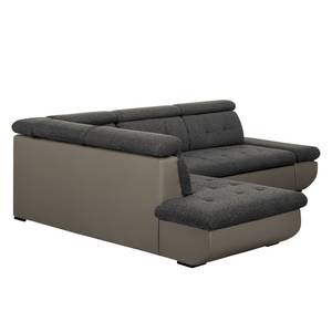 Ecksofa Auletta Webstoff Braun - Textil - 296 x 95 x 228 cm