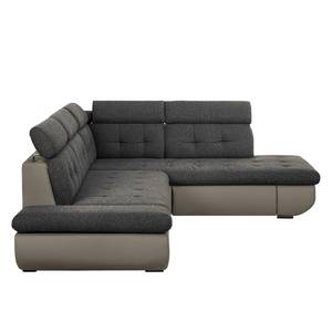 Ecksofa Auletta Webstoff Braun - Textil - 296 x 95 x 228 cm