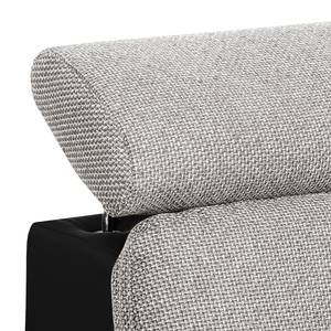 Ecksofa Auletta Webstoff Schwarz - Grau - Textil - 296 x 95 x 228 cm